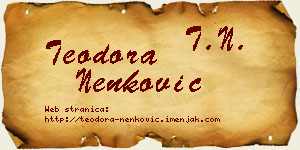 Teodora Nenković vizit kartica